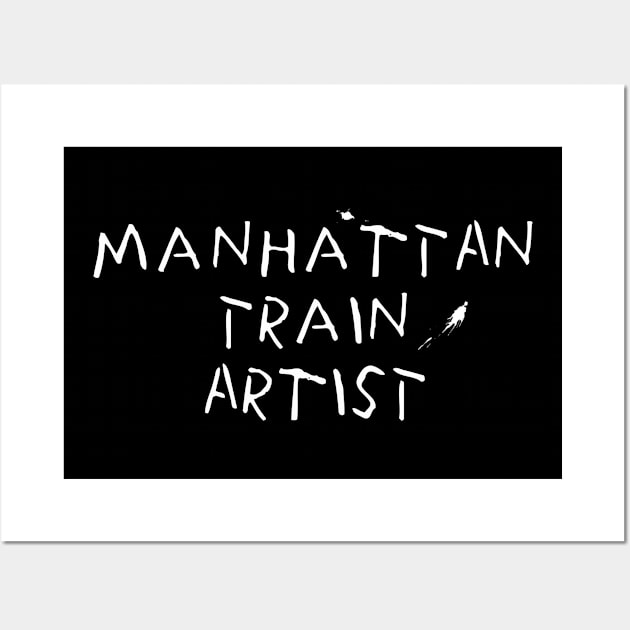 manhattan train artist Wall Art by Kingrocker Clothing